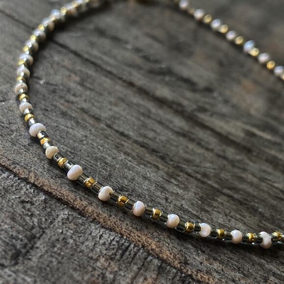 NEW Freshwater Pearl & Gold Anklet - Picture 2 of 11